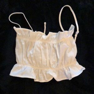 Float On Crop Top White